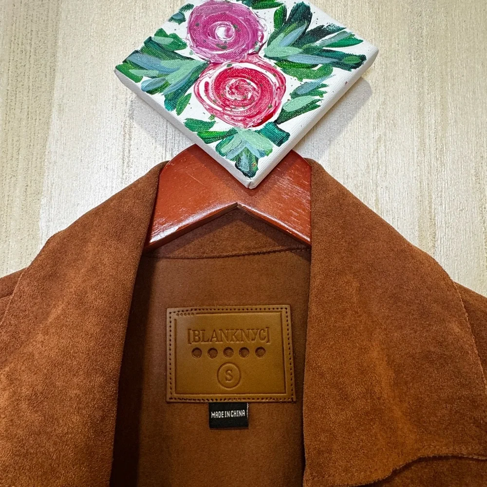 Blank NYC Brown Suede Trench Coat - Picture 2 of 2